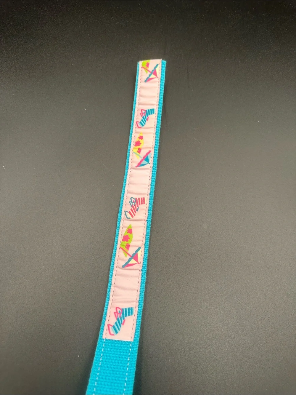Douglas Paquette Beach Umbrella & Surfboard Belt – Pink & Teal, D-Ring, Size Med
